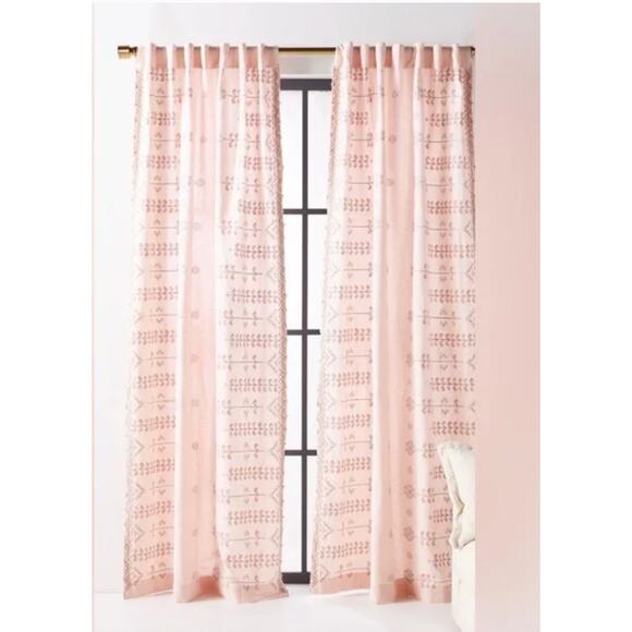 Anthropologie Embroidered Natani Curtain Set 50 X 84 NEW - Picture 1 of 5